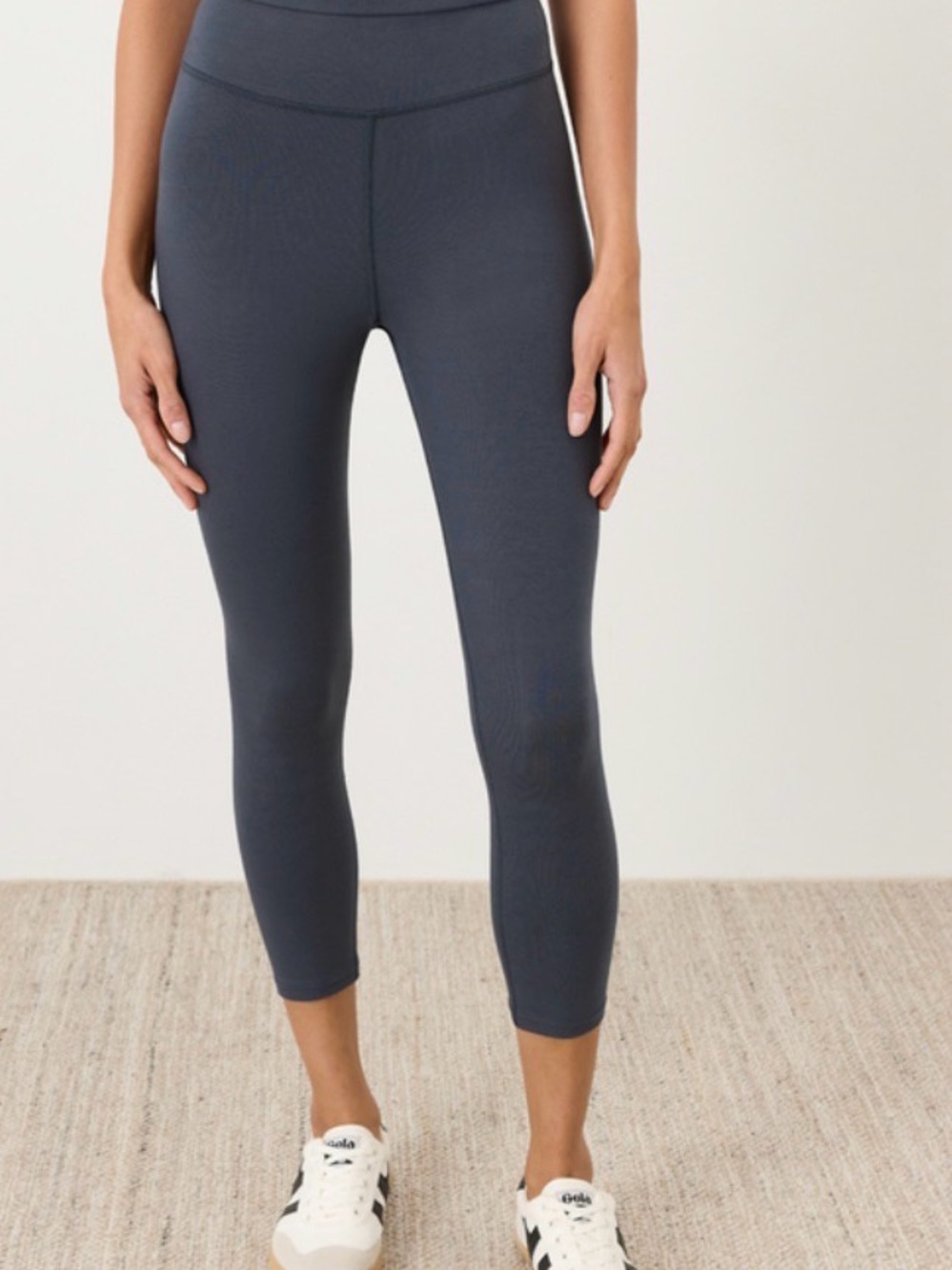 New Organic On The Go-To Cropped Legging Steel Blue
